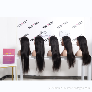 200 density 13x4 HD Transparent Lace Front Human Hair Wigs For Black Women 360 full Lace Frontal Wigs Glueless wig vendor